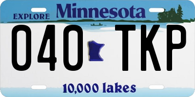 MN license plate 040TKP
