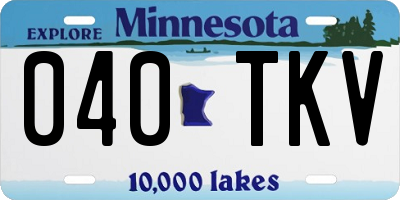 MN license plate 040TKV