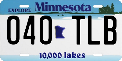 MN license plate 040TLB