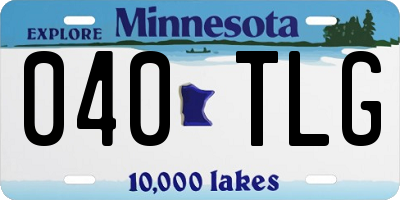 MN license plate 040TLG