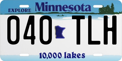 MN license plate 040TLH