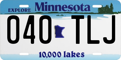 MN license plate 040TLJ