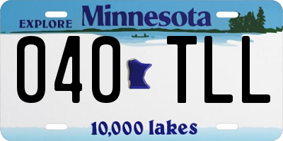 MN license plate 040TLL
