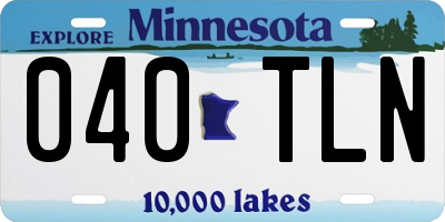 MN license plate 040TLN
