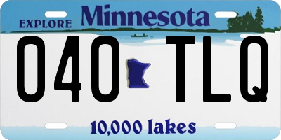 MN license plate 040TLQ