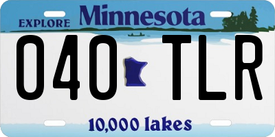 MN license plate 040TLR