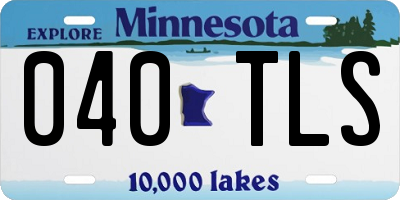 MN license plate 040TLS