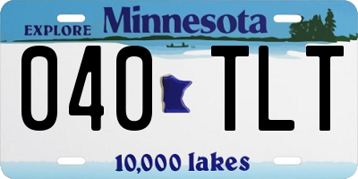 MN license plate 040TLT