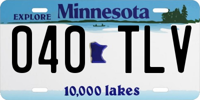 MN license plate 040TLV