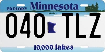 MN license plate 040TLZ