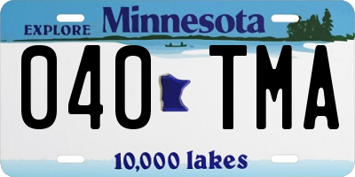 MN license plate 040TMA