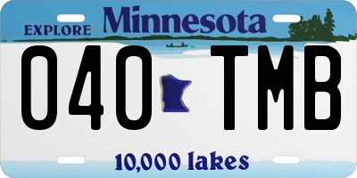MN license plate 040TMB
