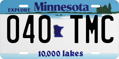 MN license plate 040TMC