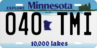 MN license plate 040TMI