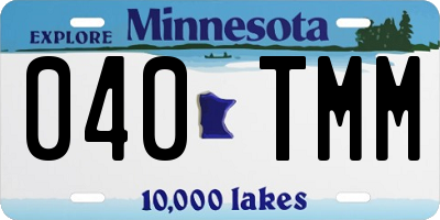 MN license plate 040TMM