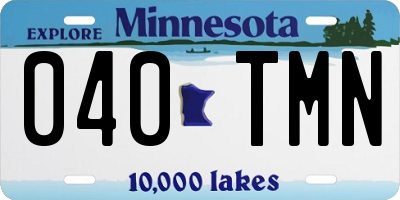 MN license plate 040TMN