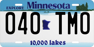 MN license plate 040TMO