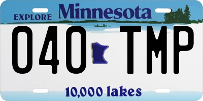 MN license plate 040TMP