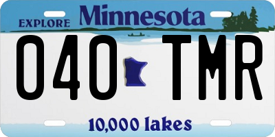 MN license plate 040TMR