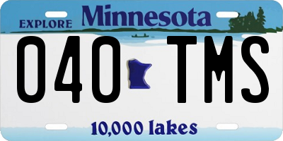 MN license plate 040TMS
