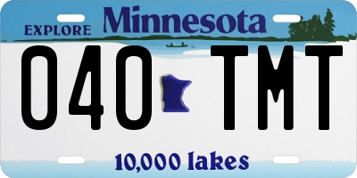 MN license plate 040TMT