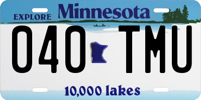 MN license plate 040TMU