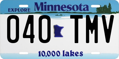 MN license plate 040TMV