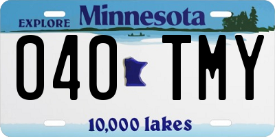 MN license plate 040TMY