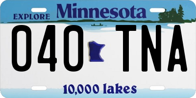 MN license plate 040TNA