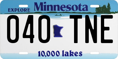 MN license plate 040TNE