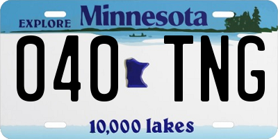MN license plate 040TNG