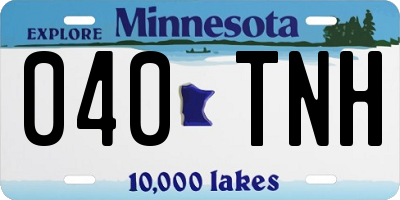 MN license plate 040TNH