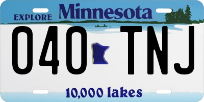 MN license plate 040TNJ
