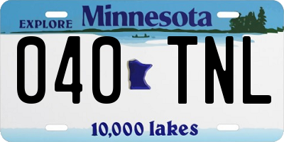 MN license plate 040TNL