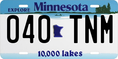 MN license plate 040TNM