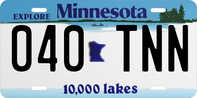 MN license plate 040TNN