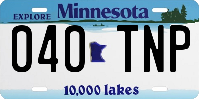 MN license plate 040TNP