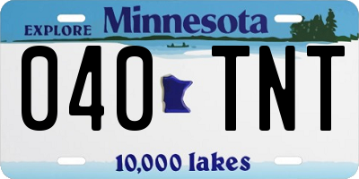 MN license plate 040TNT