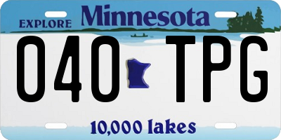MN license plate 040TPG