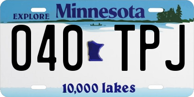 MN license plate 040TPJ