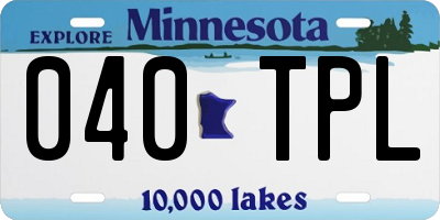 MN license plate 040TPL