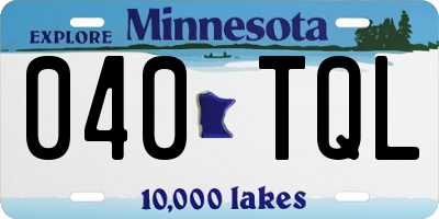 MN license plate 040TQL