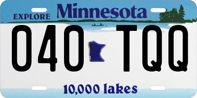 MN license plate 040TQQ