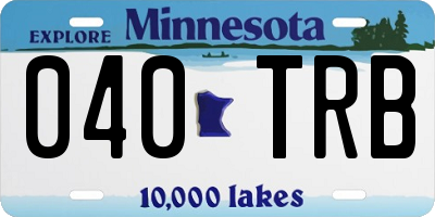 MN license plate 040TRB