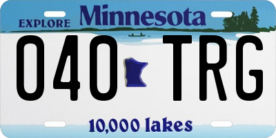 MN license plate 040TRG