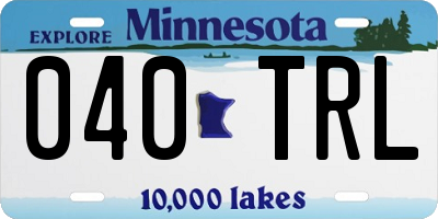 MN license plate 040TRL