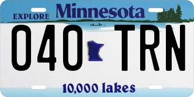 MN license plate 040TRN