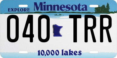 MN license plate 040TRR