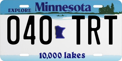 MN license plate 040TRT