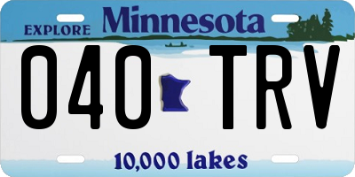 MN license plate 040TRV